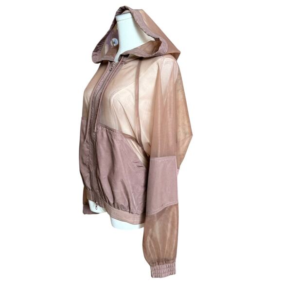 Stella McCarney X Adidas Windbreaker Hoodie Jacket Size XS Sheer Fabric - Picture 8 of 12